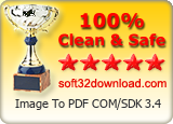 Image To PDF COM/SDK 3.4 Clean & Safe award